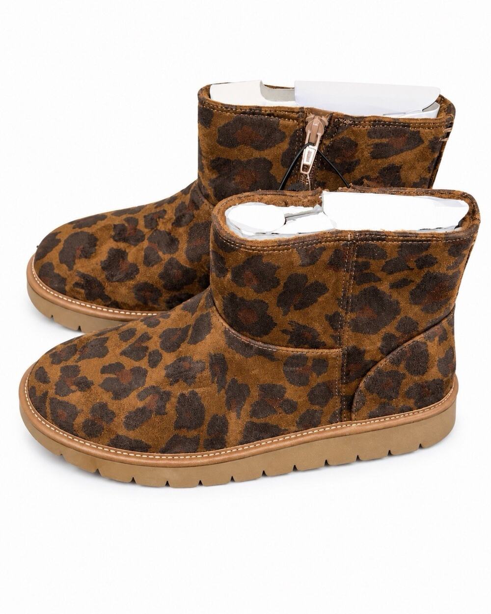 Universal Thread Women’s May Faux Suede Leopard Print Ankle Boots Size 9 NWT